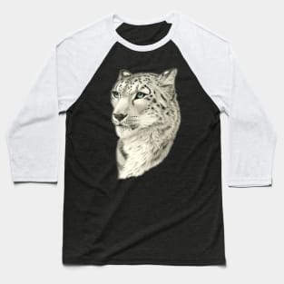 Snow Leopard Baseball T-Shirt